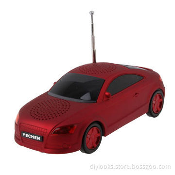 Mini Music Car Mirror LCD Screen Display Speaker